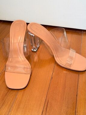 Zara Barely There Lucite Heels, Size 39 (US Size 8)